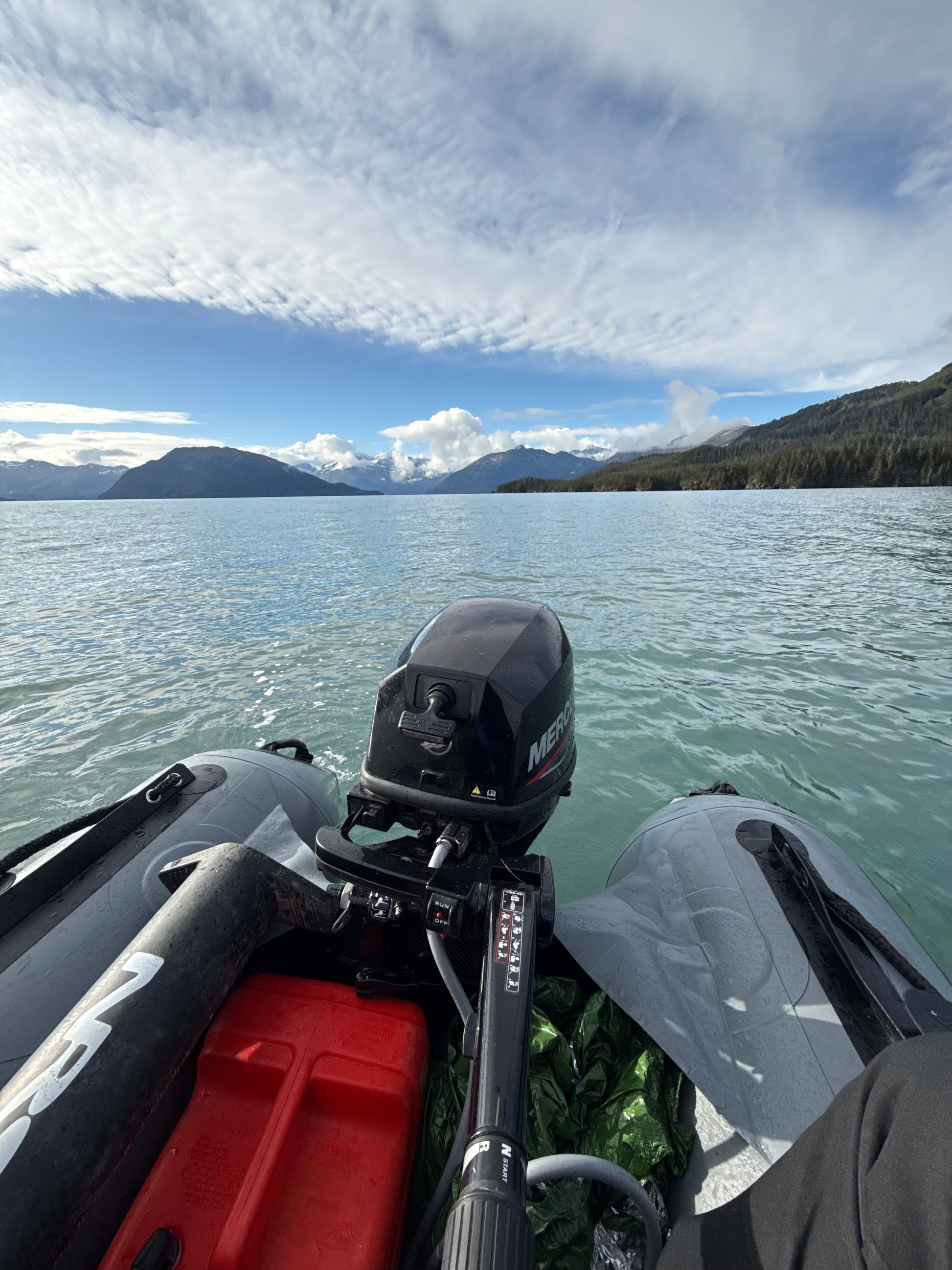Prince William Sound Alaska 13ft Kaboat rental by Alaska Wild Rentals — perfect for DIY hunting, fishing, and sightseeing trips.