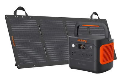 Jackery 1000 Plus Solar Generator with Mini 100 W Solar Panel portable power station available for rental in Alaska from Alaska Wild Rentals.
