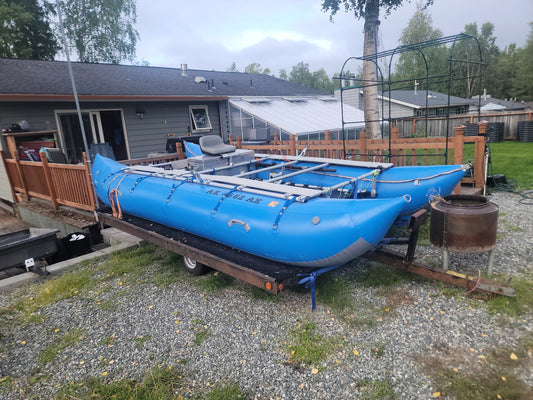 16' AIRE Lion Cataraft Rental – Expedition & Float Hunt Raft